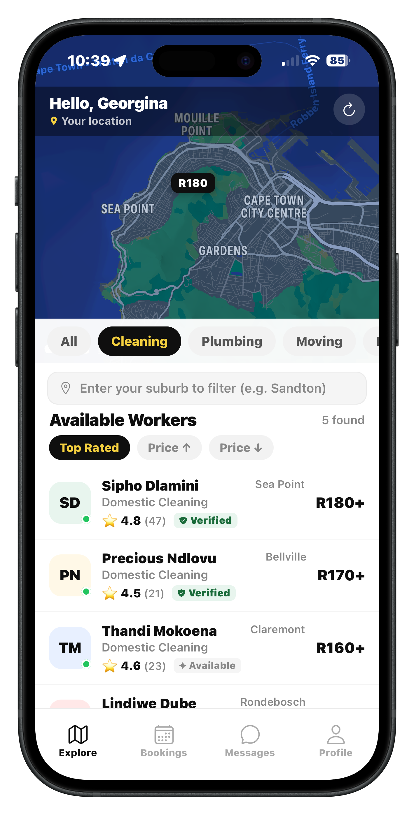 Domestic cleaning workers